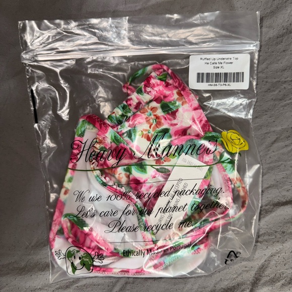 Heavy Manners He Calls Me Flower Ruffled Up Underwire Top - Picture 4 of 4